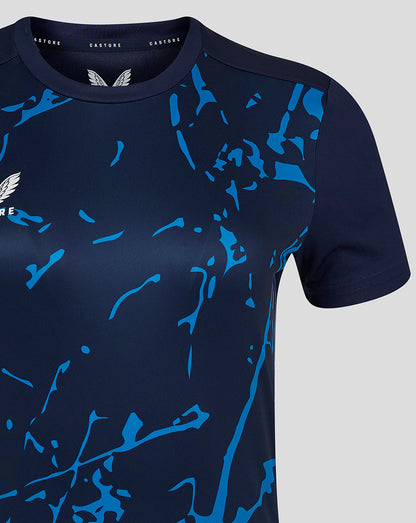 Womens Marble Performance Tee - Peacoat