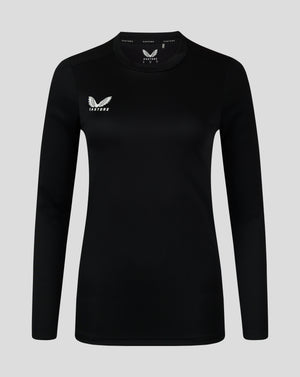 Womens Long Sleeve Performance Tee - Caviar