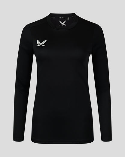 Womens Long Sleeve Performance Tee - Caviar