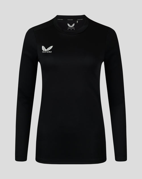Womens Long Sleeve Performance Tee - Caviar
