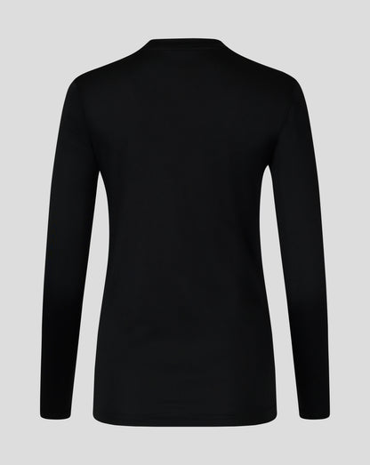 Womens Long Sleeve Performance Tee - Caviar