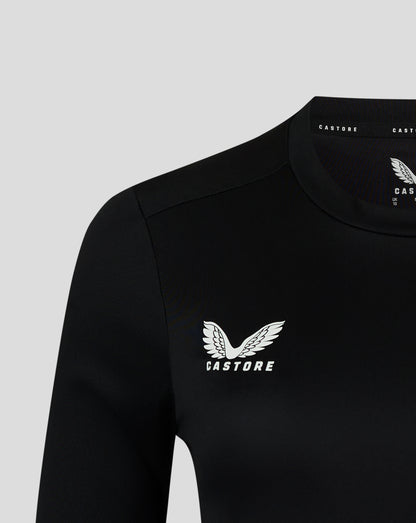 Womens Long Sleeve Performance Tee - Caviar