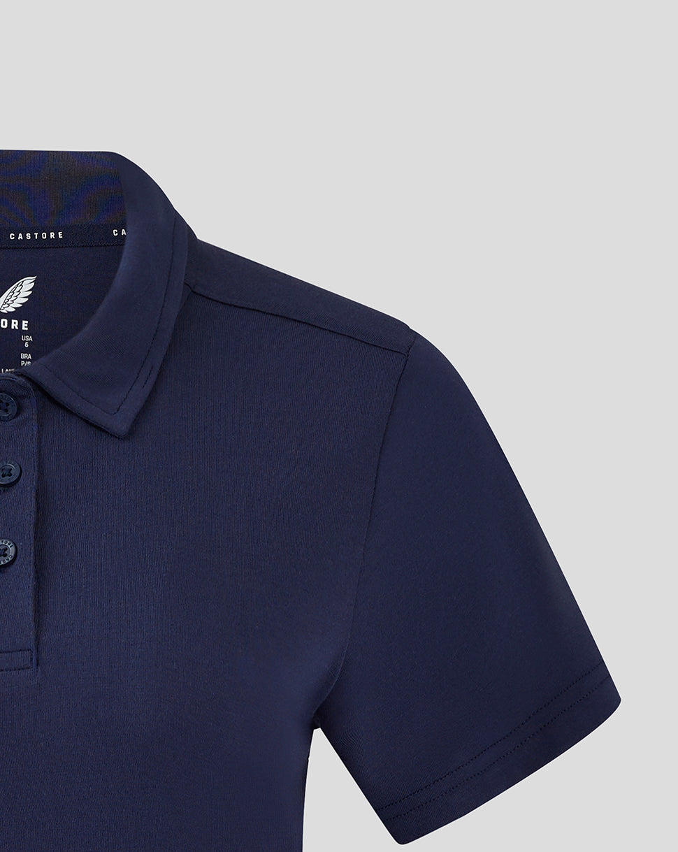 Women's Cotton Leisure Polo - Peacoat