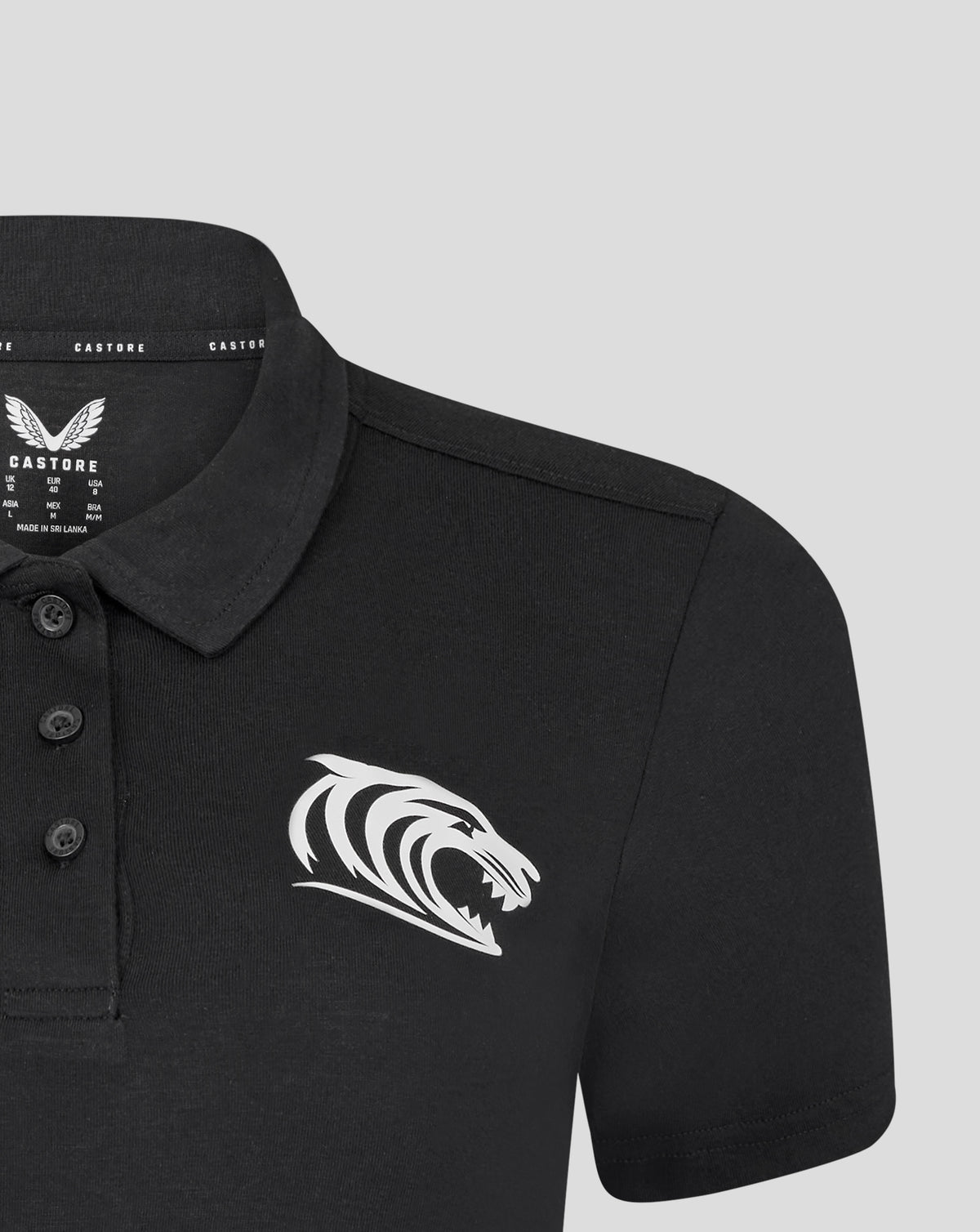 Leicester Tigers Dames 25/26 Training Poloshirt – Caviar - Caviar
