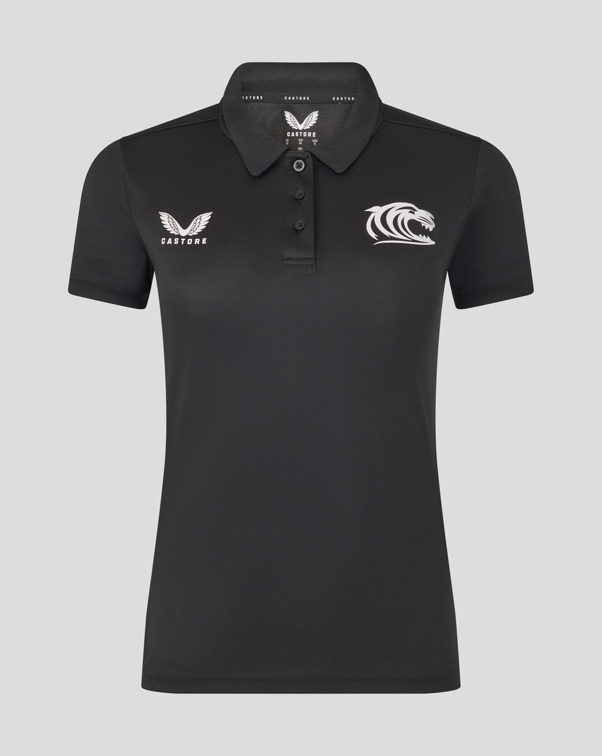 Leicester Tigers Women's 25/26 Short Sleeve Training Polo - Caviar - Caviar