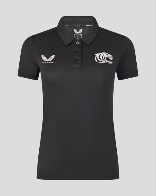 Leicester Tigers Women's 25/26 Short Sleeve Training Polo - Caviar