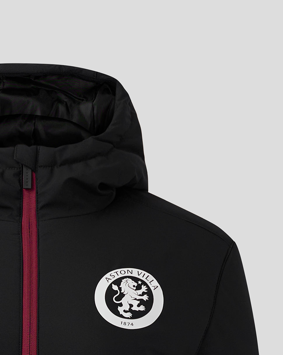 Womens Aston Villa FC Staff Long Bench Jacket - Caviar / Rhododendron