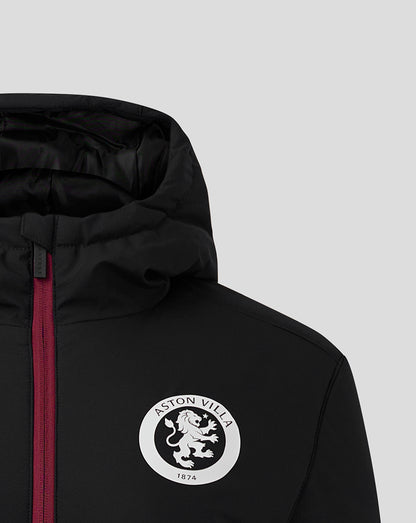 Womens Aston Villa FC Staff Long Bench Jacket - Caviar / Rhododendron