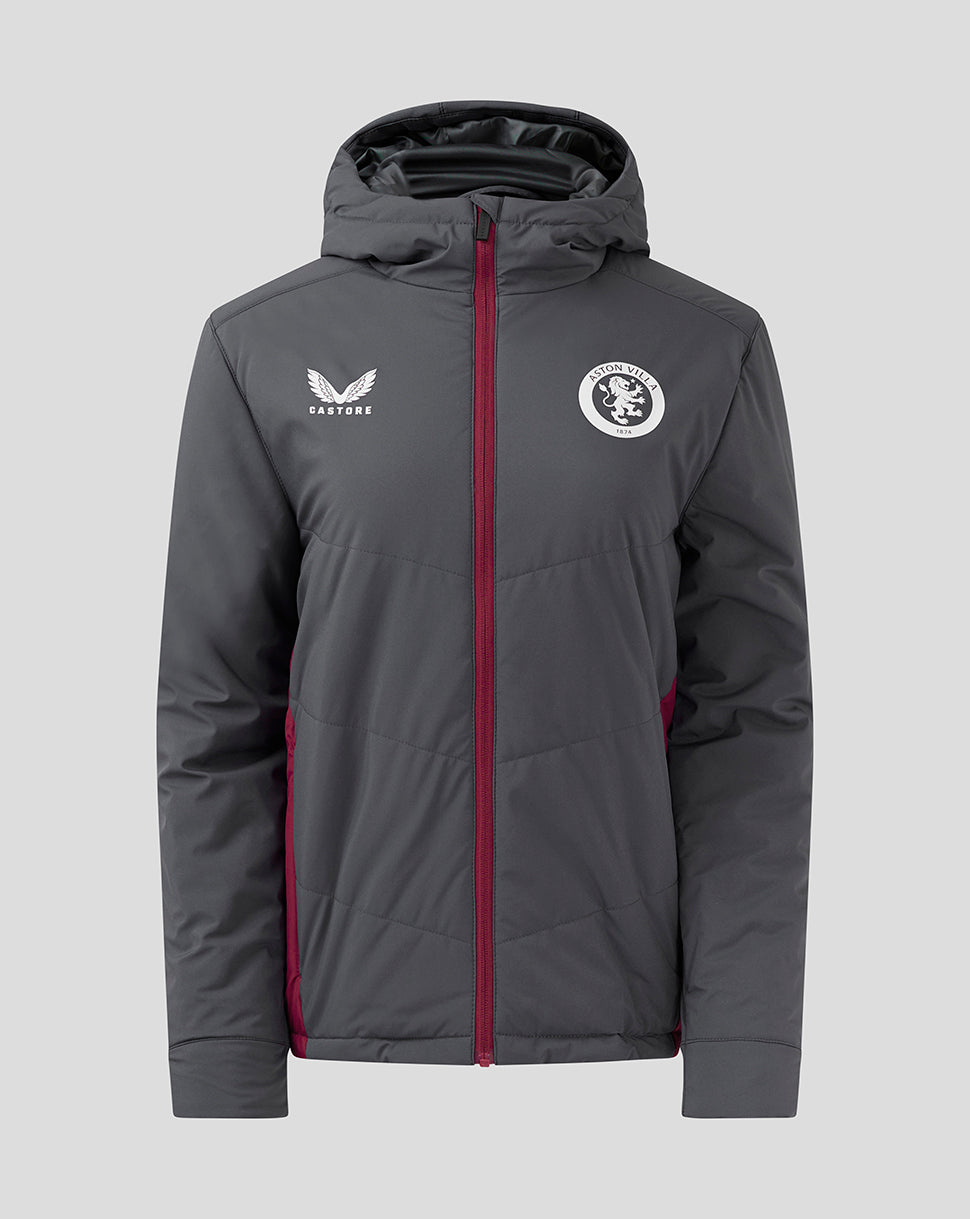 Dames Aston Villa FC Coaches Bench Jas – Ebbenhout / Rododendron - Ebony/Rhododendron
