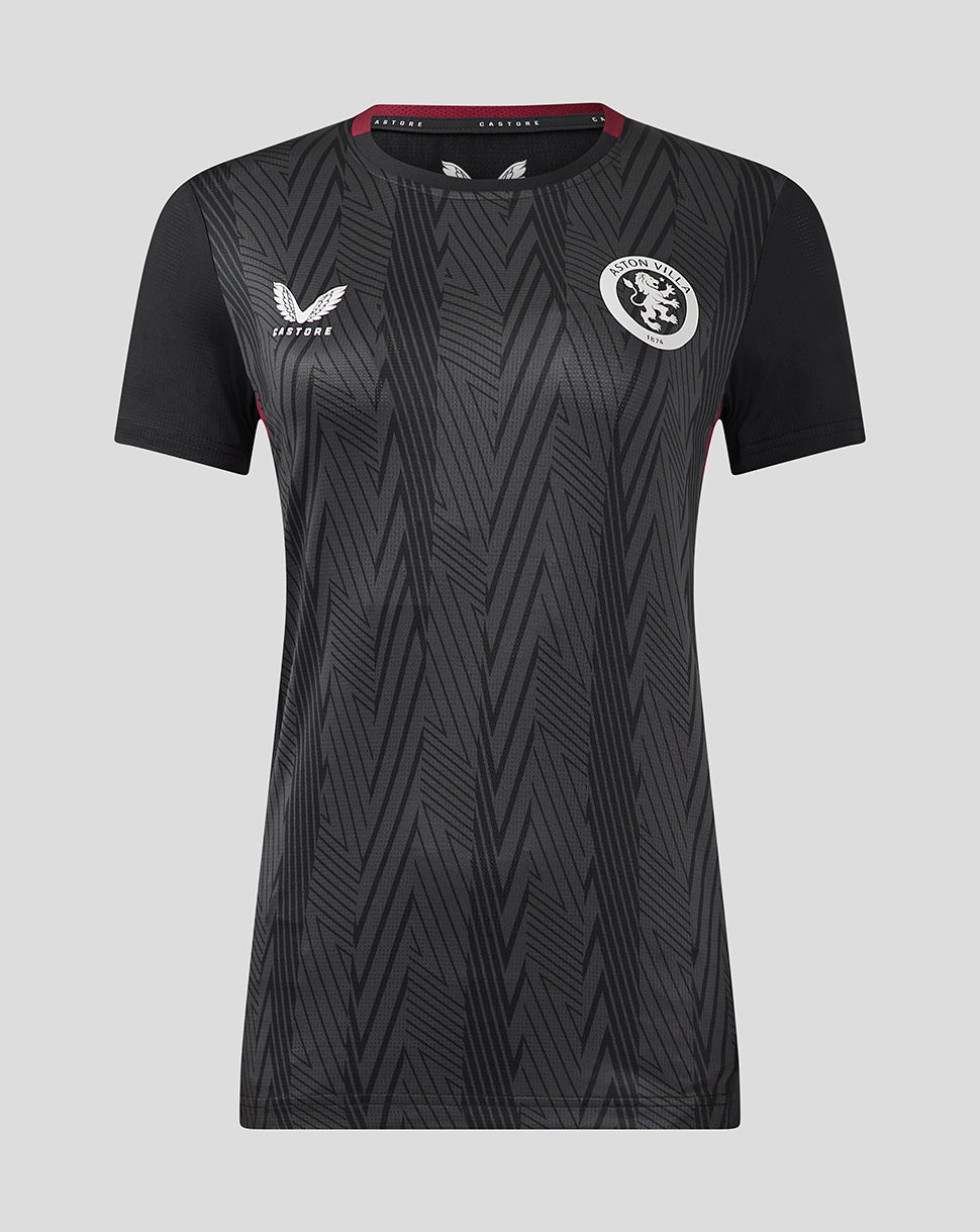 Womens Aston Villa FC Staff Training General Short - Caviar / Rhododendron