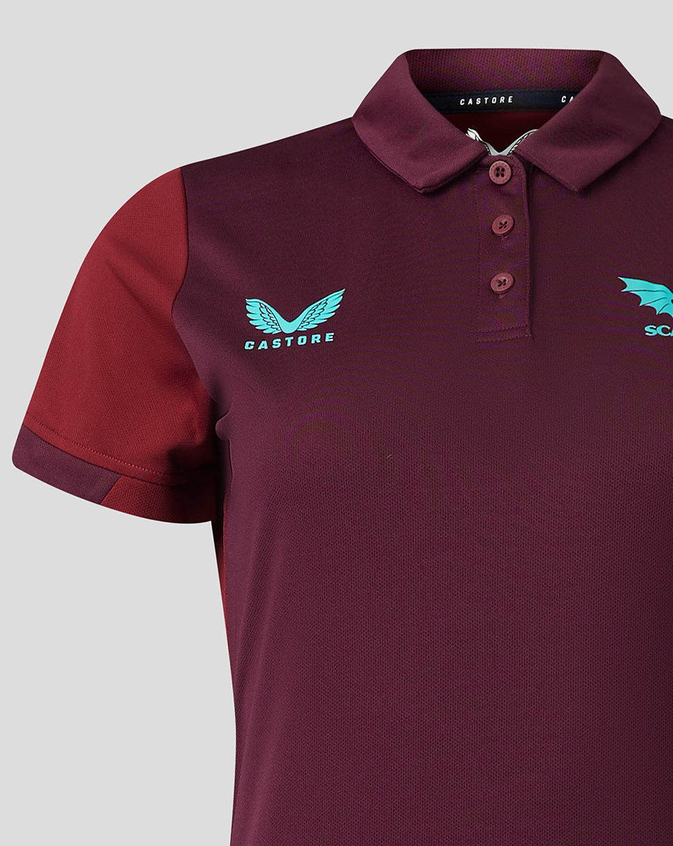 Scarlets Womens 23/24 Short Sleeve Travel Polo