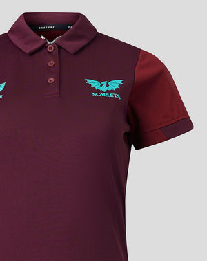 Scarlets Womens 23/24 Short Sleeve Travel Polo