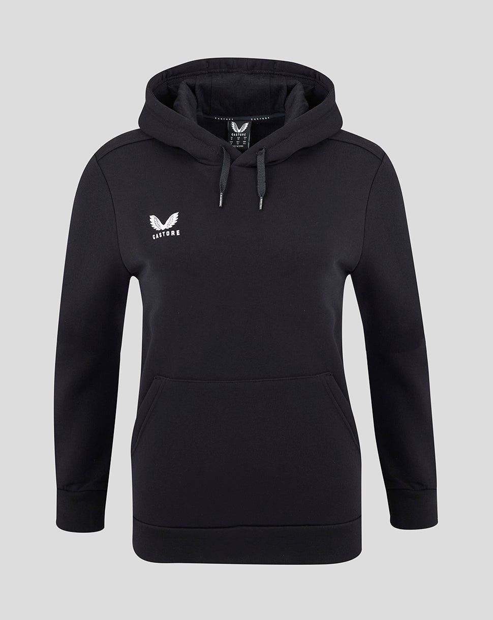 Womens Cotton Leisure Hoodie - Caviar