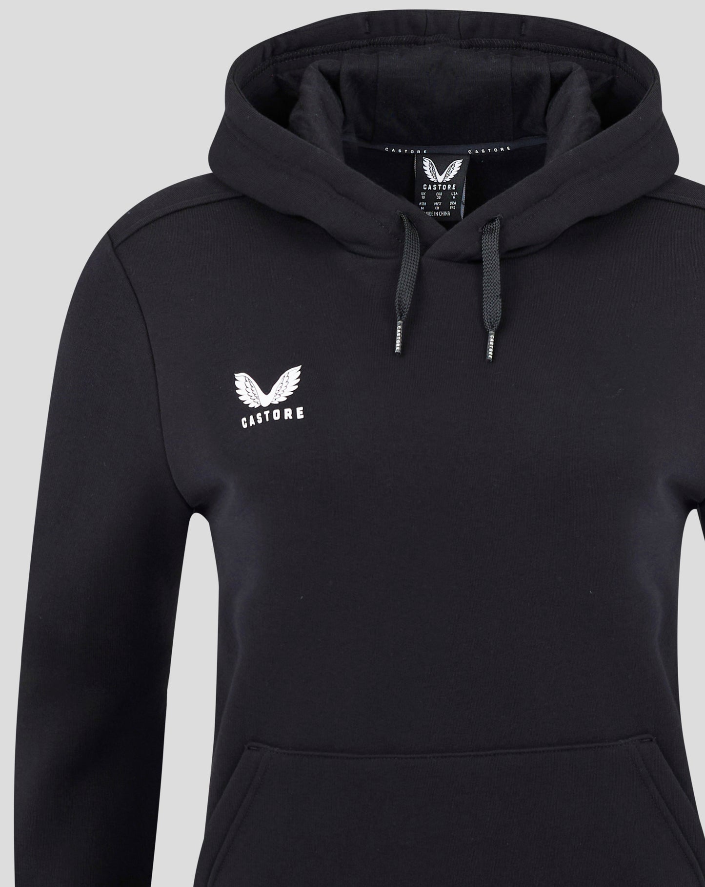 Womens Cotton Leisure Hoodie - Caviar