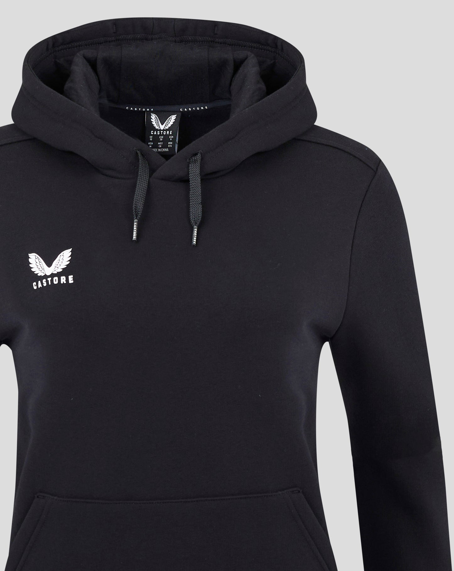 Womens Cotton Leisure Hoodie - Caviar