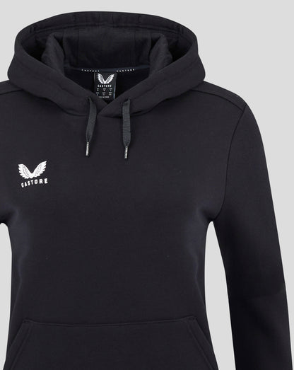 Womens Cotton Leisure Hoodie - Caviar