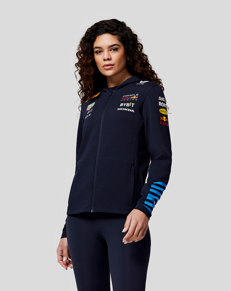 Oracle Red Bull Racing Damen Official Teamline Hoodie mit durchgehendem Zip – Night Sky - Night Sky