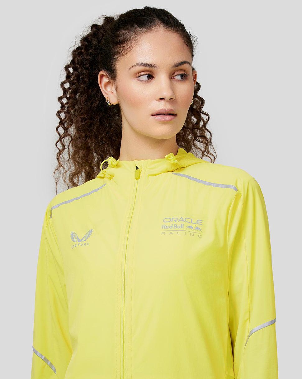 Oracle Red Bull Racing Womens Active Dual Brand Wind Breaker - Safety Yellow - Safety Yellow
