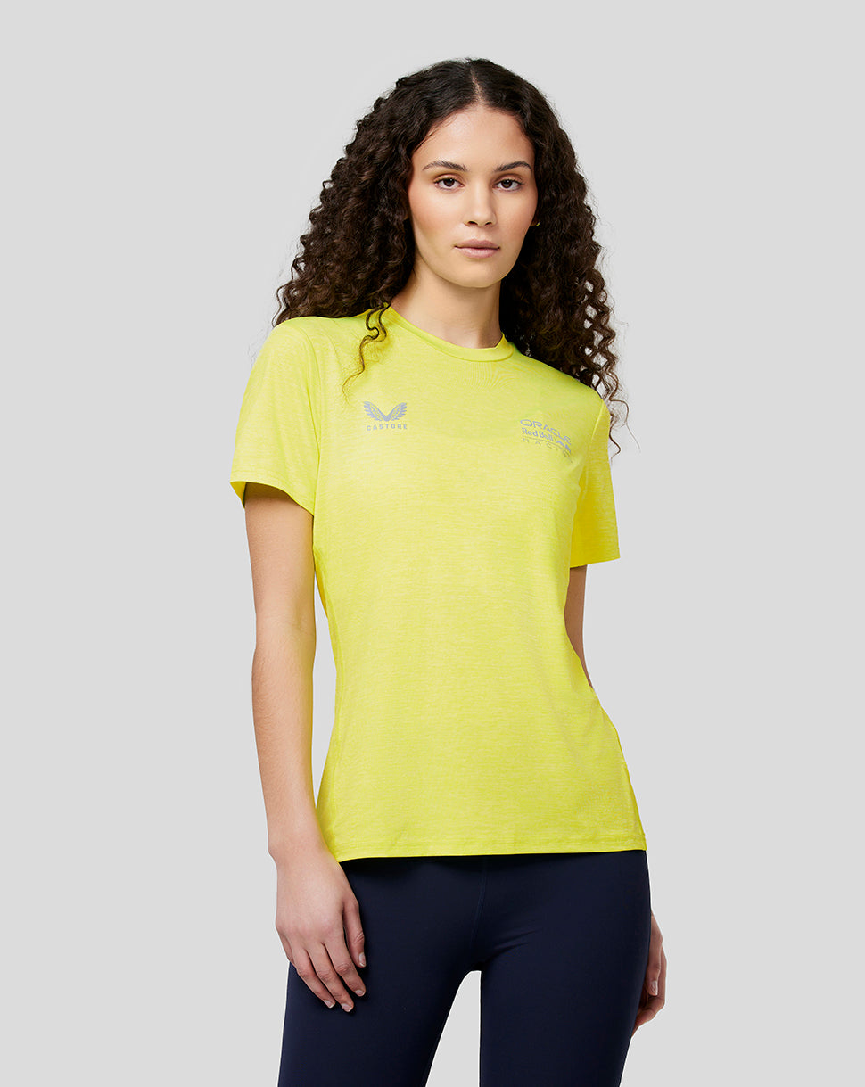 Oracle Red Bull Racing Womens Active Dual Brand Tee - Safety Yellow - Safety Yellow