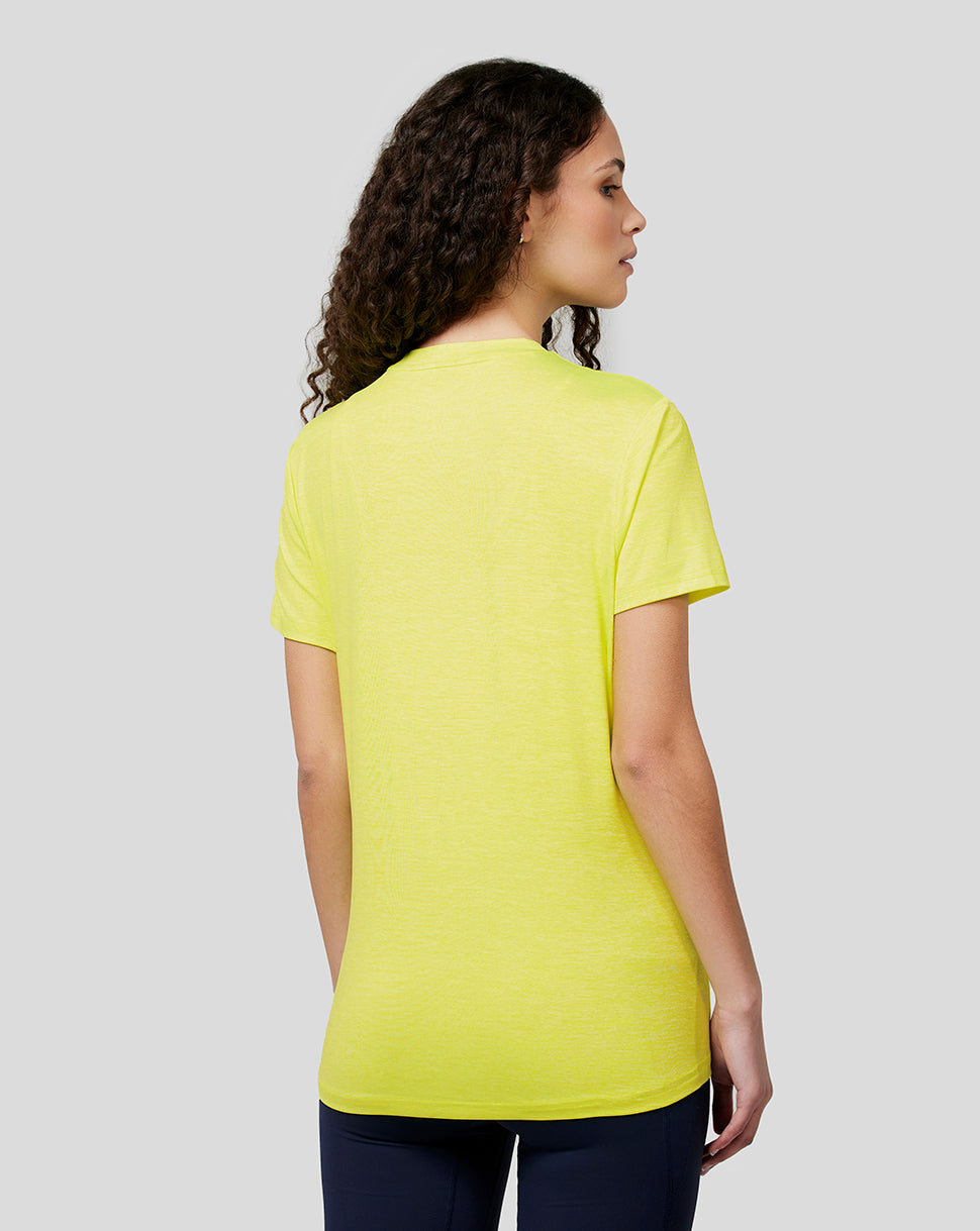 Oracle Red Bull Racing Womens Active Dual Brand Tee - Safety Yellow - Safety Yellow