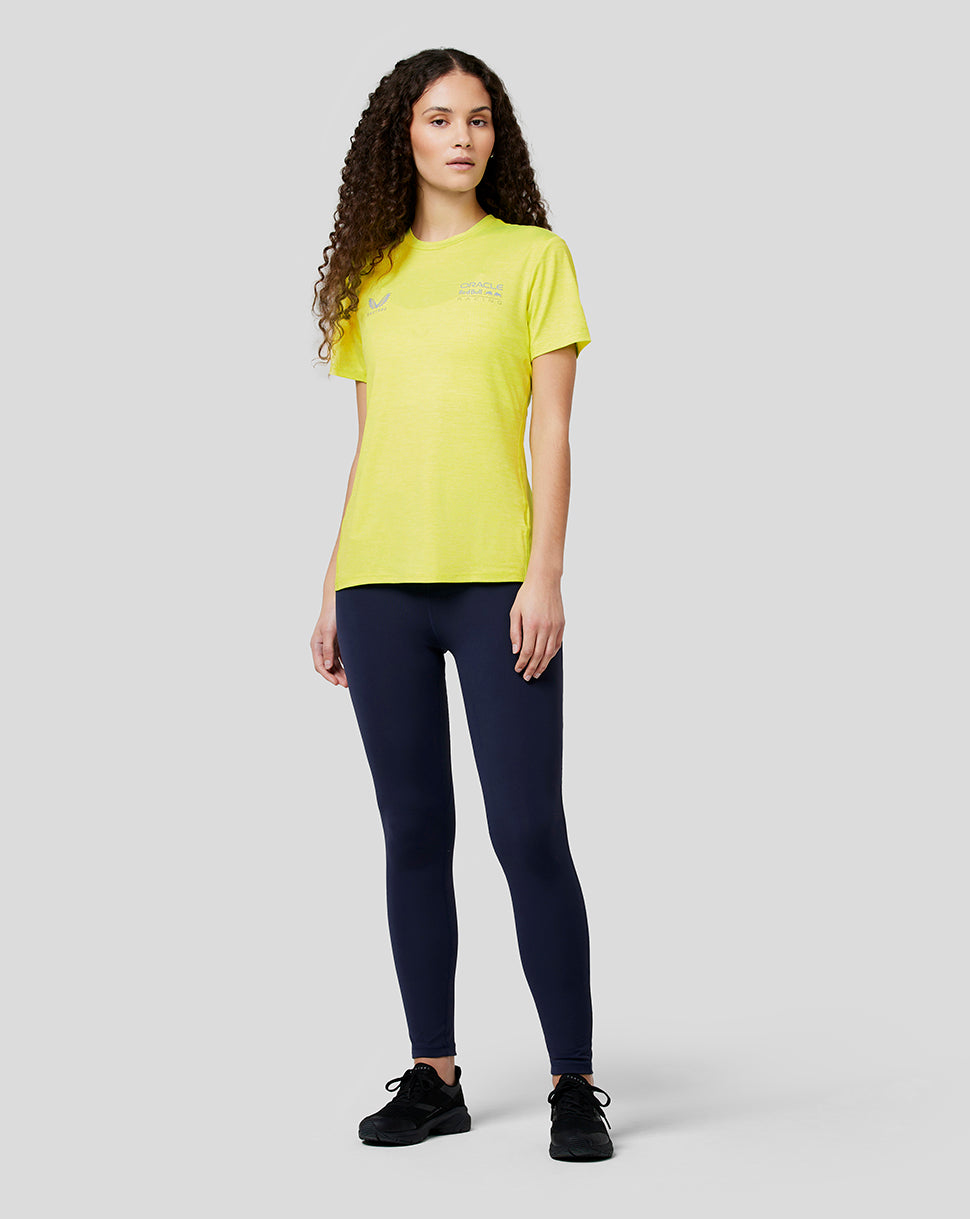 Oracle Red Bull Racing Womens Active Dual Brand Tee - Safety Yellow - Safety Yellow