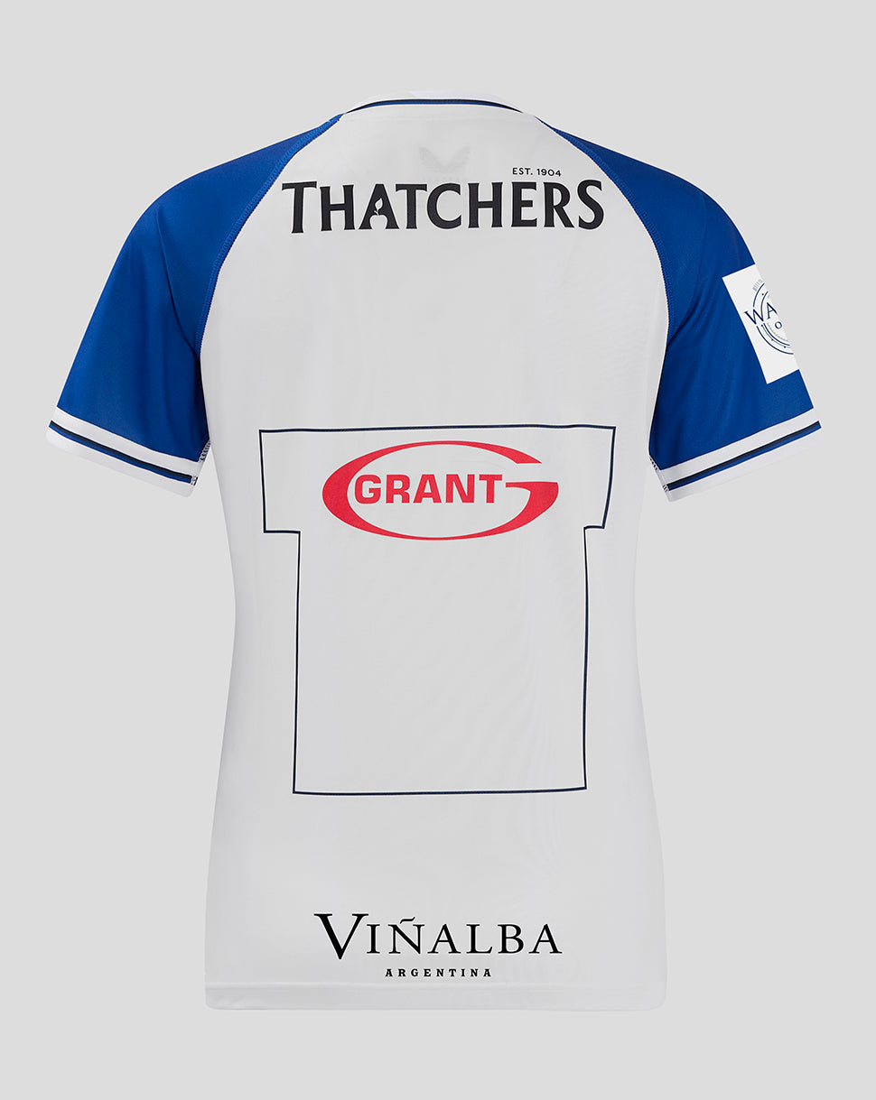 Bath Rugby Damen 24/25 Auswärts Trikot - Strahlend Weiss/Surf The Web
