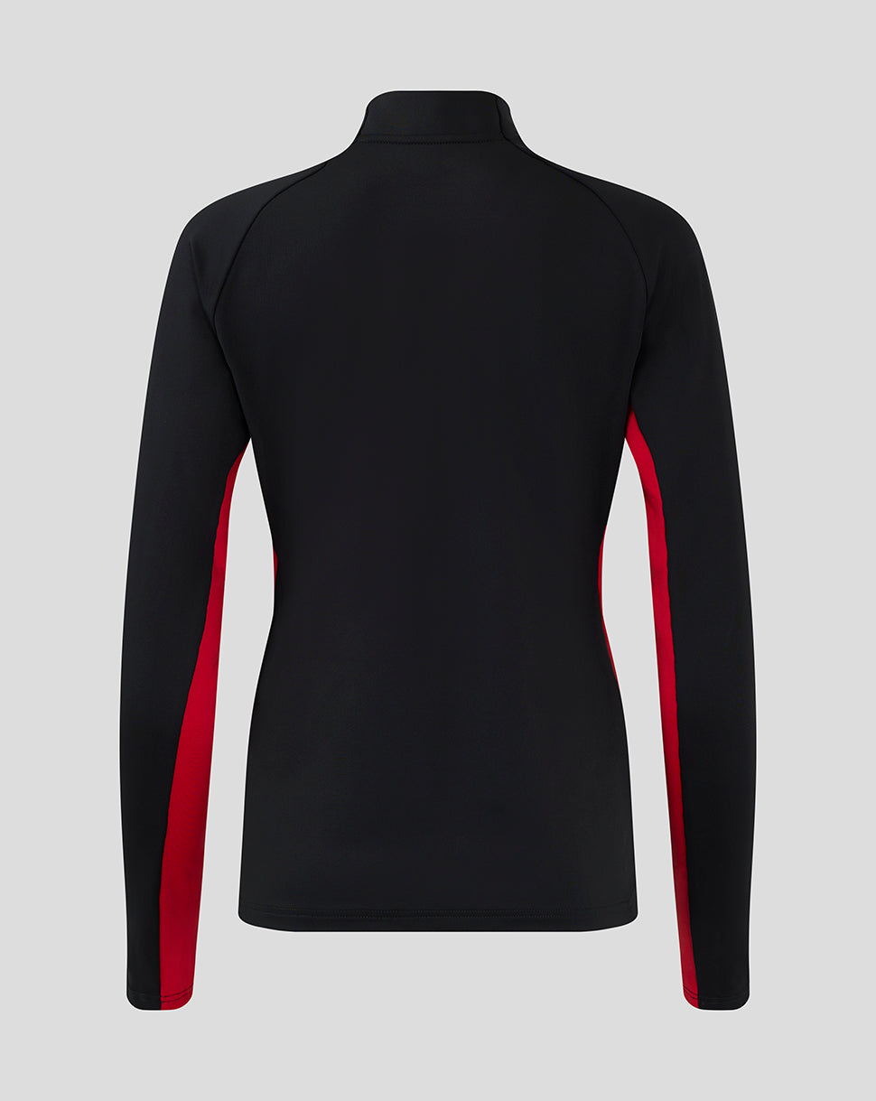 Saracens dames 24/25 matchday 1/4 zip – zwart/rood - Zwart/Rood