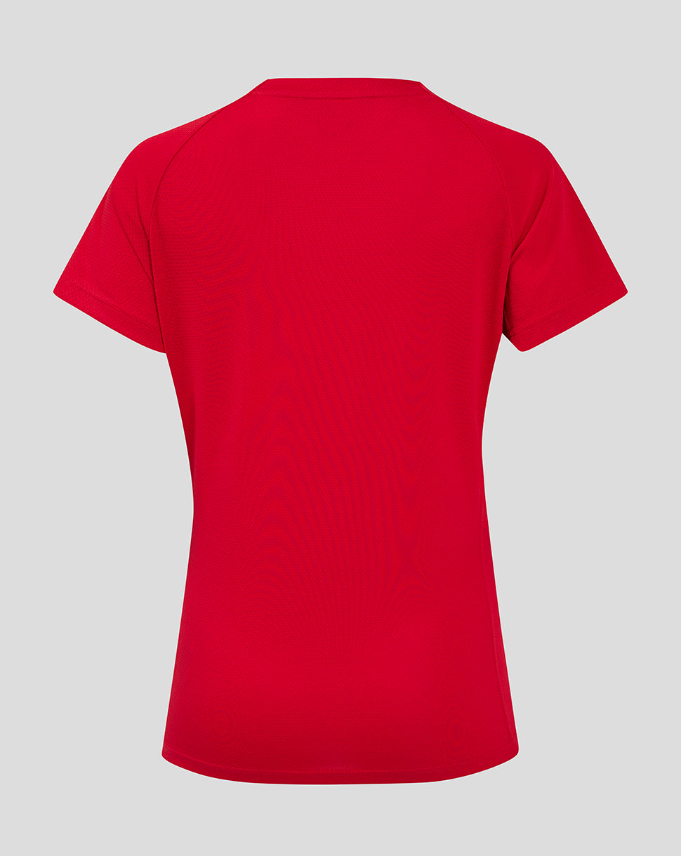Scarlets Damen 24/25 Pro Players T-Shirt - Rot/Barbados Cherry