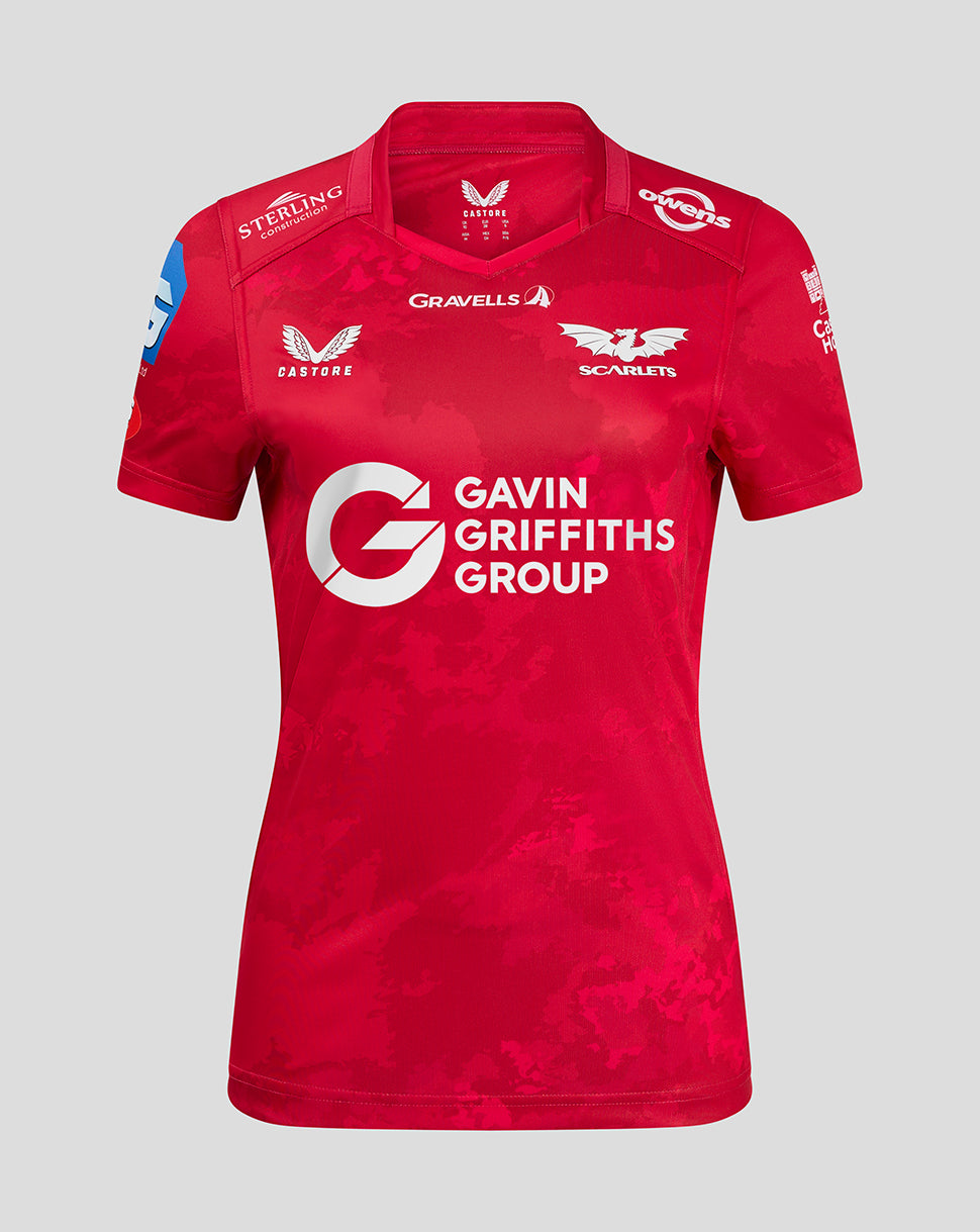 Scarlets Damen 24/25 Heim Trikot - Scarlet/Scarlet Sage
