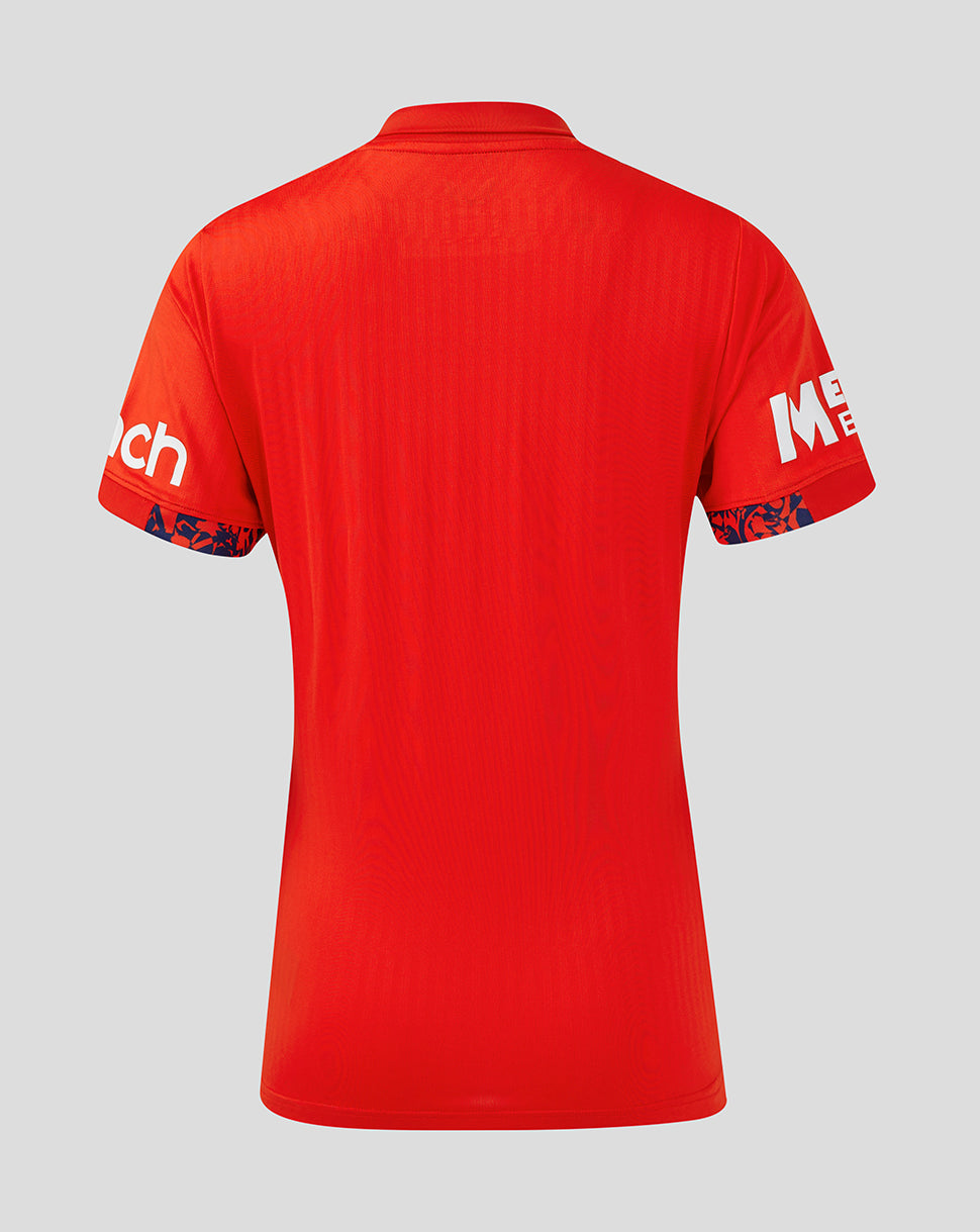 England Cricket Damen 24/25 T20 Kurzarm-Trikot - Rot