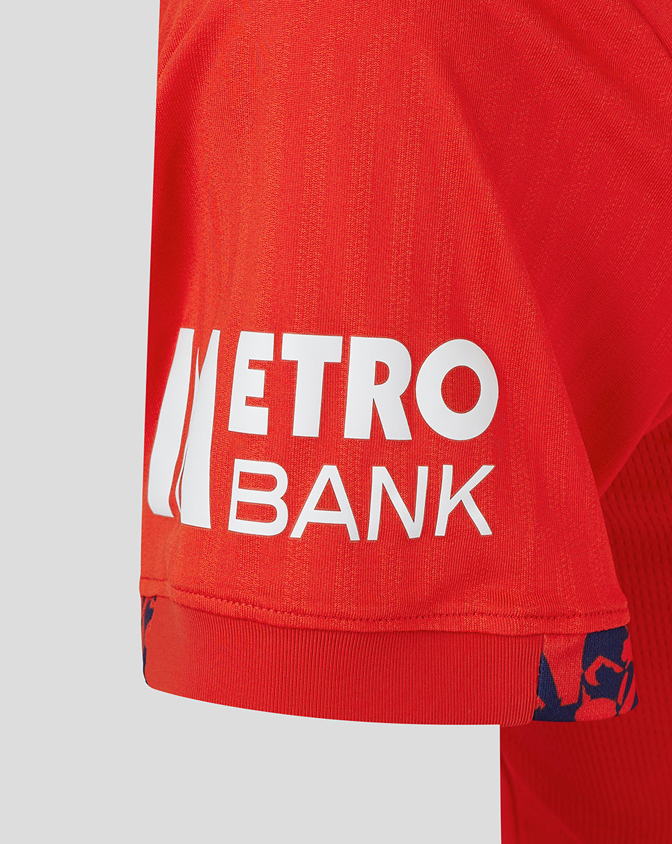England Cricket Damen 24/25 T20 Kurzarm-Trikot - Rot