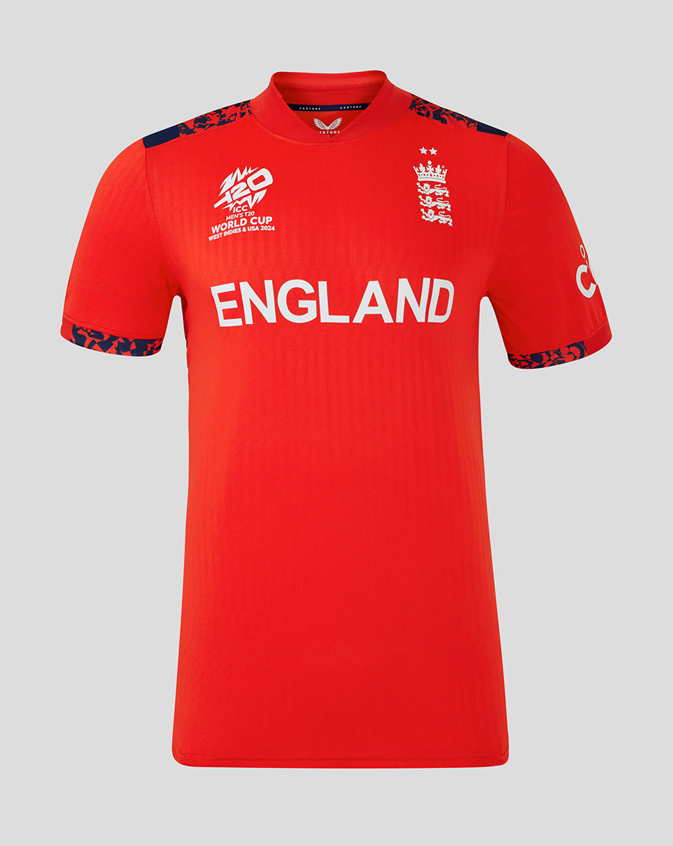 Camiseta England Cricket Mujer 24/25 T20 World Cup - Rojo