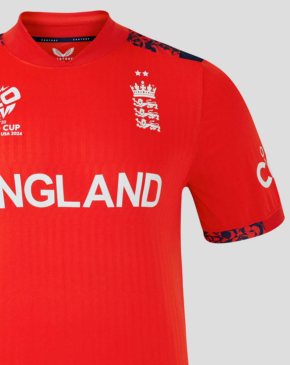 Camiseta England Cricket Mujer 24/25 T20 World Cup - Rojo