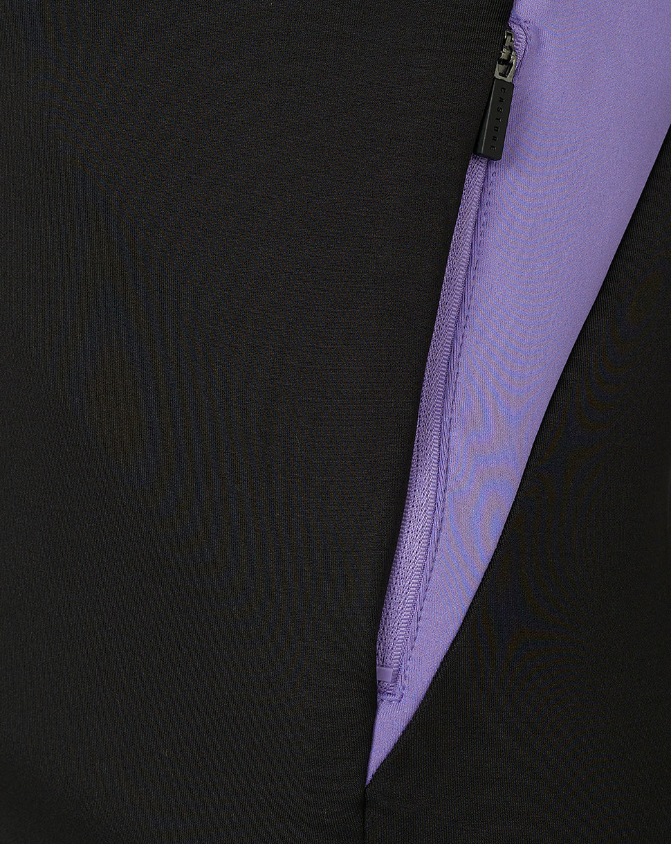 England Cricket Women's 24/25 Full Zip Training Hoody - Black/Purple