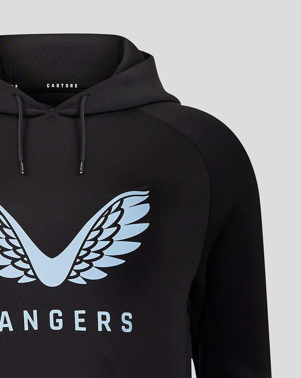 Sudadera con capucha Rangers Mujer 24/25 Pro Coaches Flex Logotipo - Negro