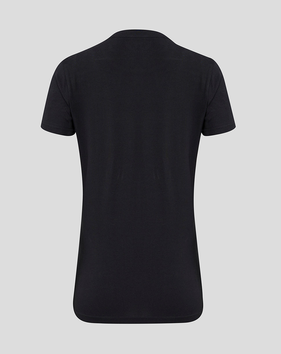 England Cricket Damen 24/25 Training Logo T-Shirt - Schwarz
