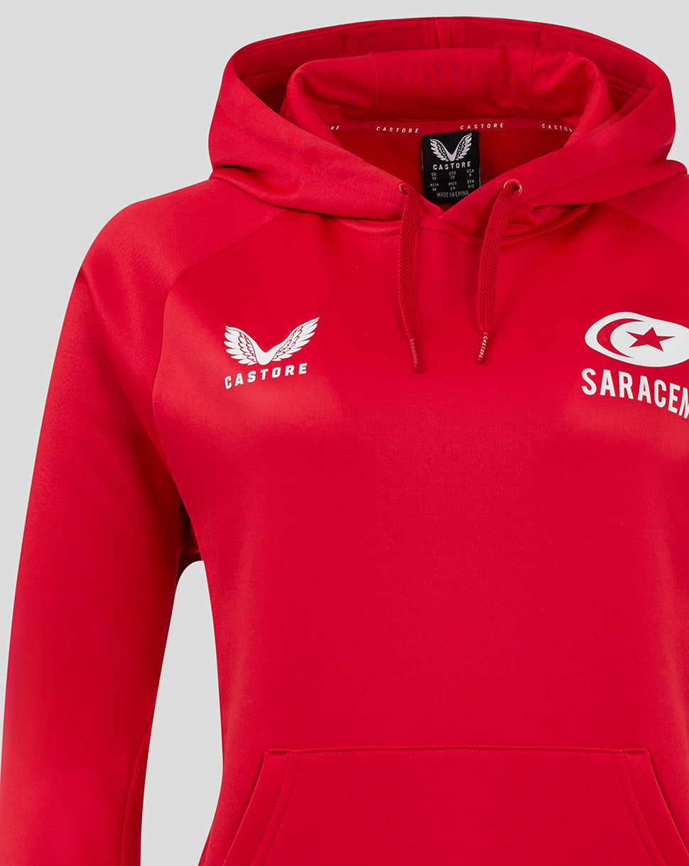 Saracens Dames 24/25 Overhead Training Hoodie – Rood - Rood