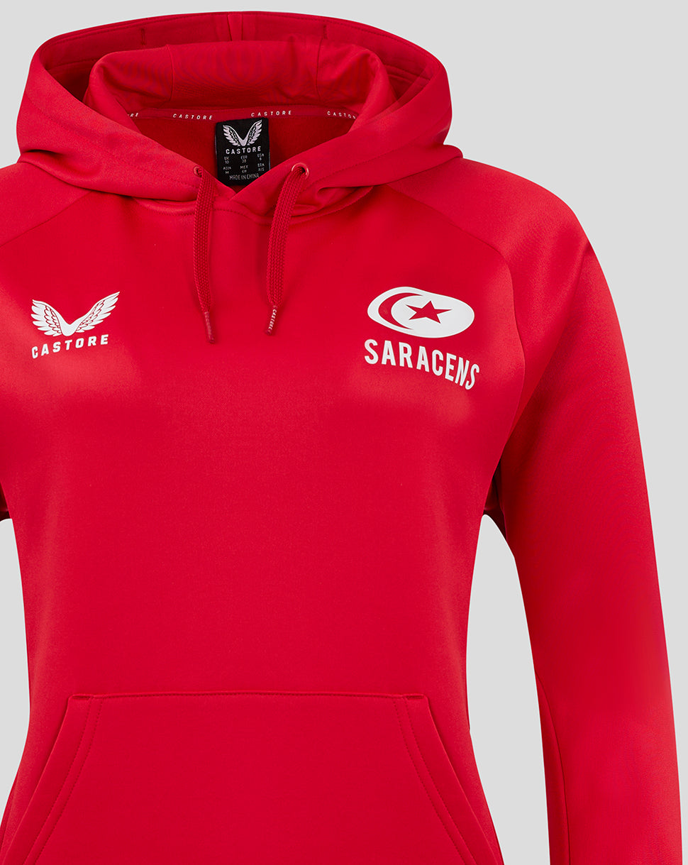Saracens Dames 24/25 Overhead Training Hoodie – Rood - Rood