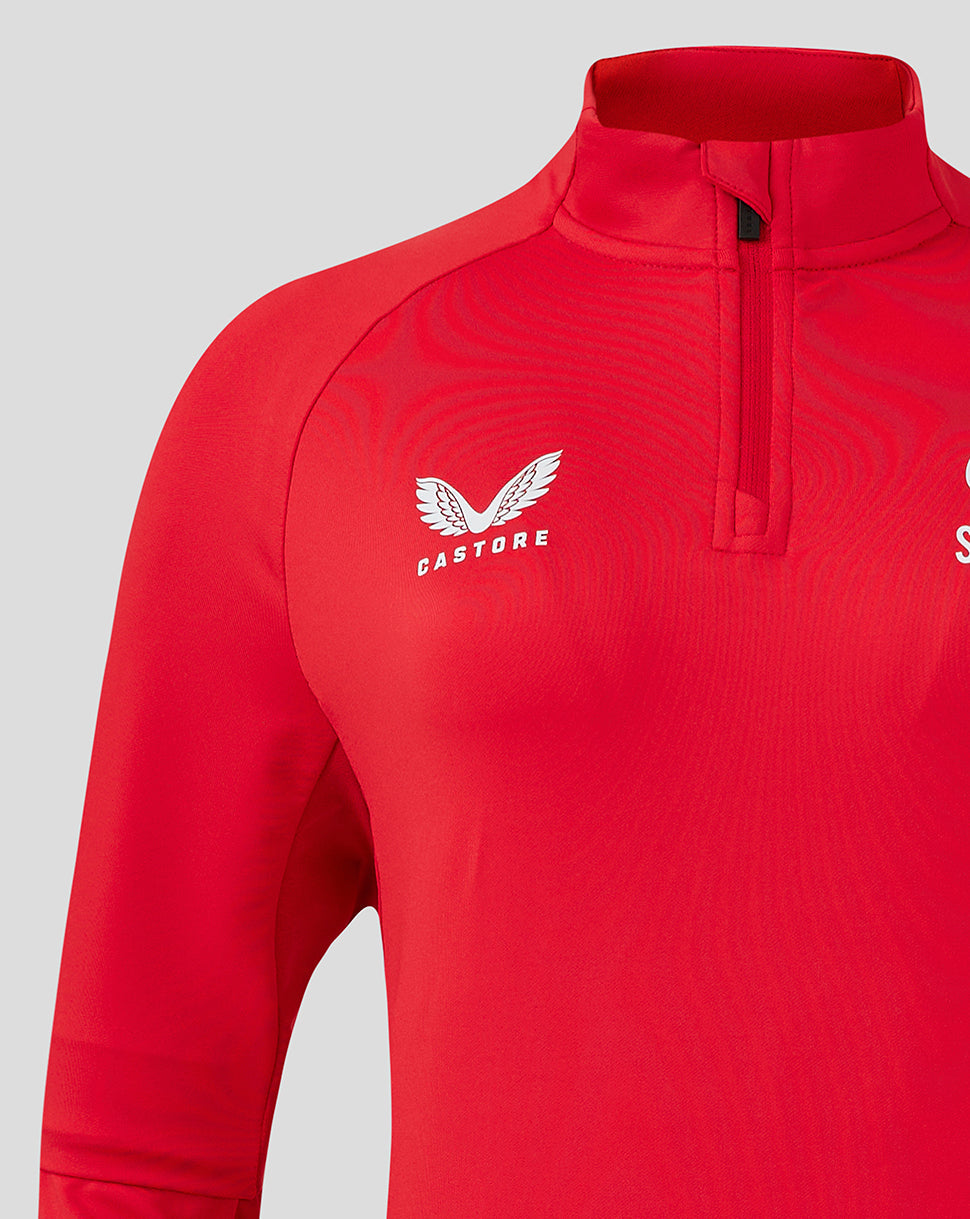 Saracens Damen 24/25 Trainings-1/4-Zip – Rot - Rot