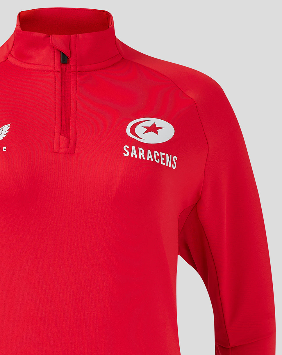 Saracens Damen 24/25 Trainings-1/4-Zip – Rot - Rot