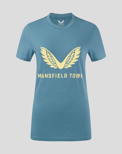 Mansfield Women's 24/25 Training Logo Tee - Light Blue