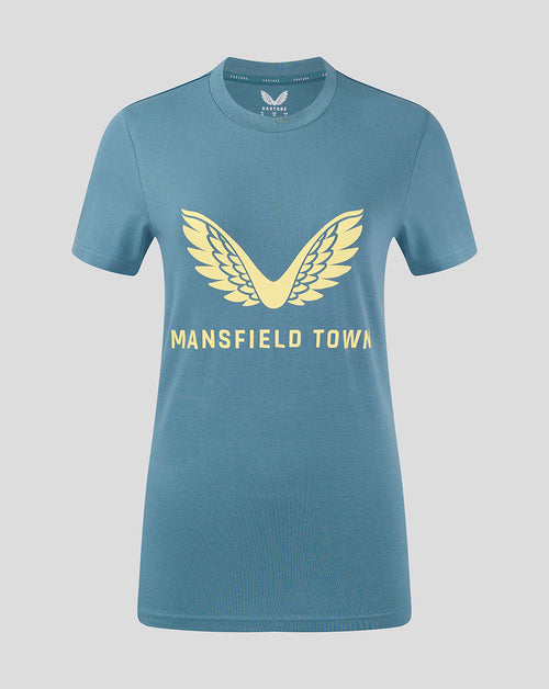 Mansfield Women's 24/25 Training Logo Tee - Light Blue