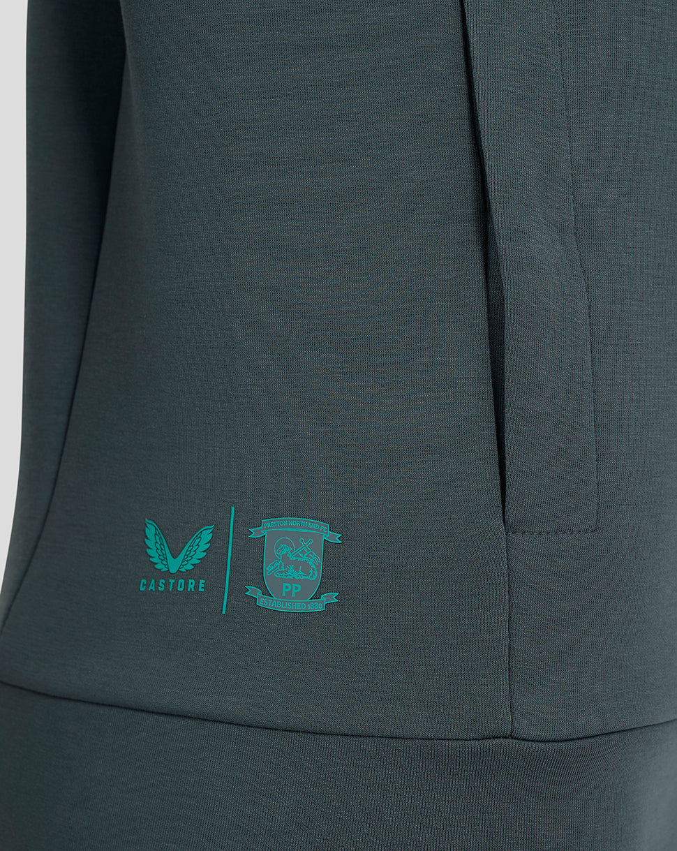 Preston Damen 24/25 Travel Logo Hoodie - Dunkles Schiefergrau