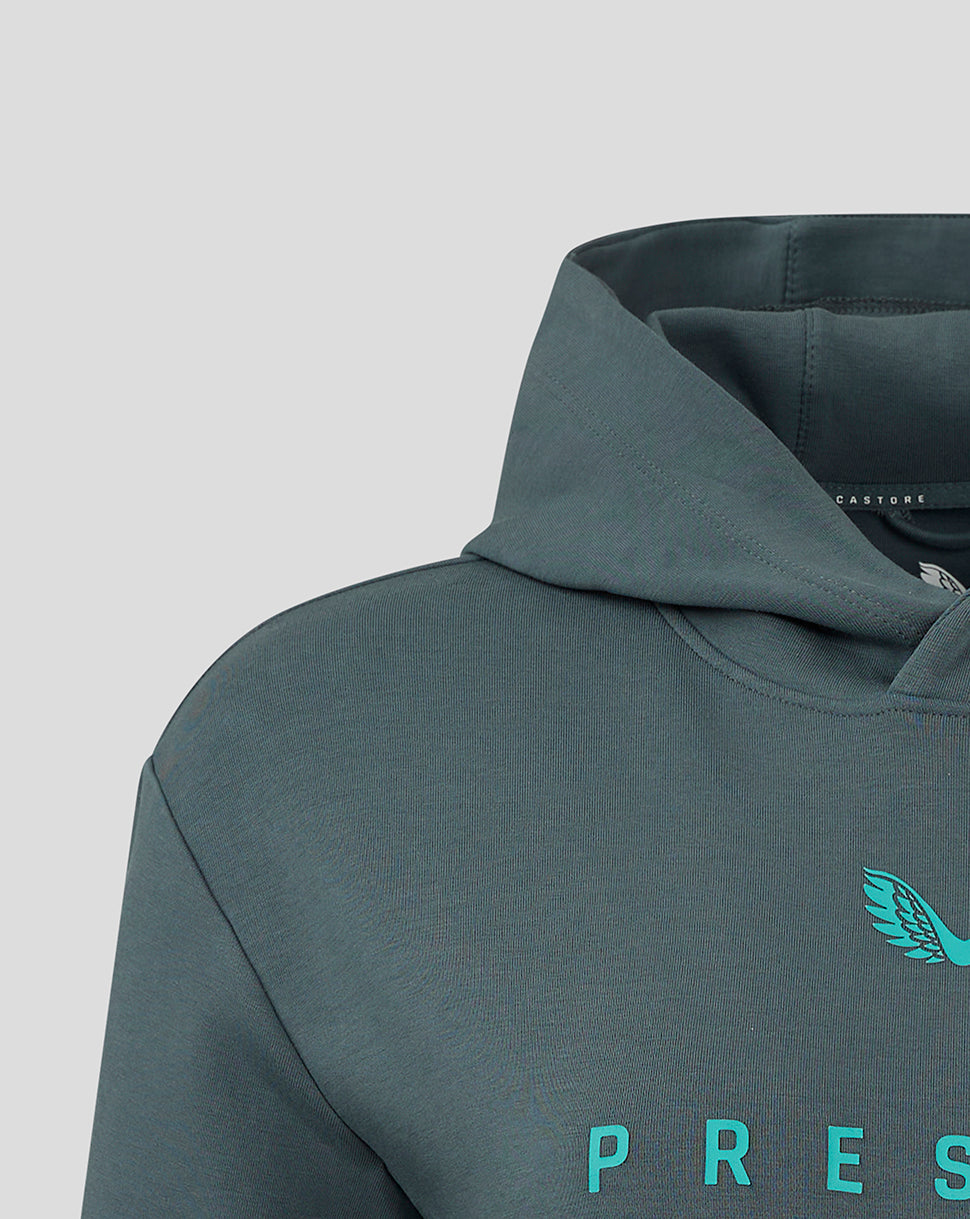 Preston Damen 24/25 Travel Logo Hoodie - Dunkles Schiefergrau