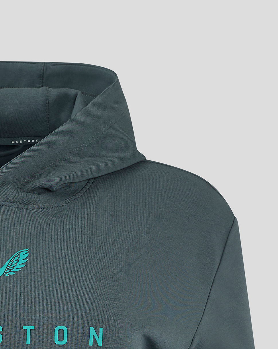 Preston Damen 24/25 Travel Logo Hoodie - Dunkles Schiefergrau