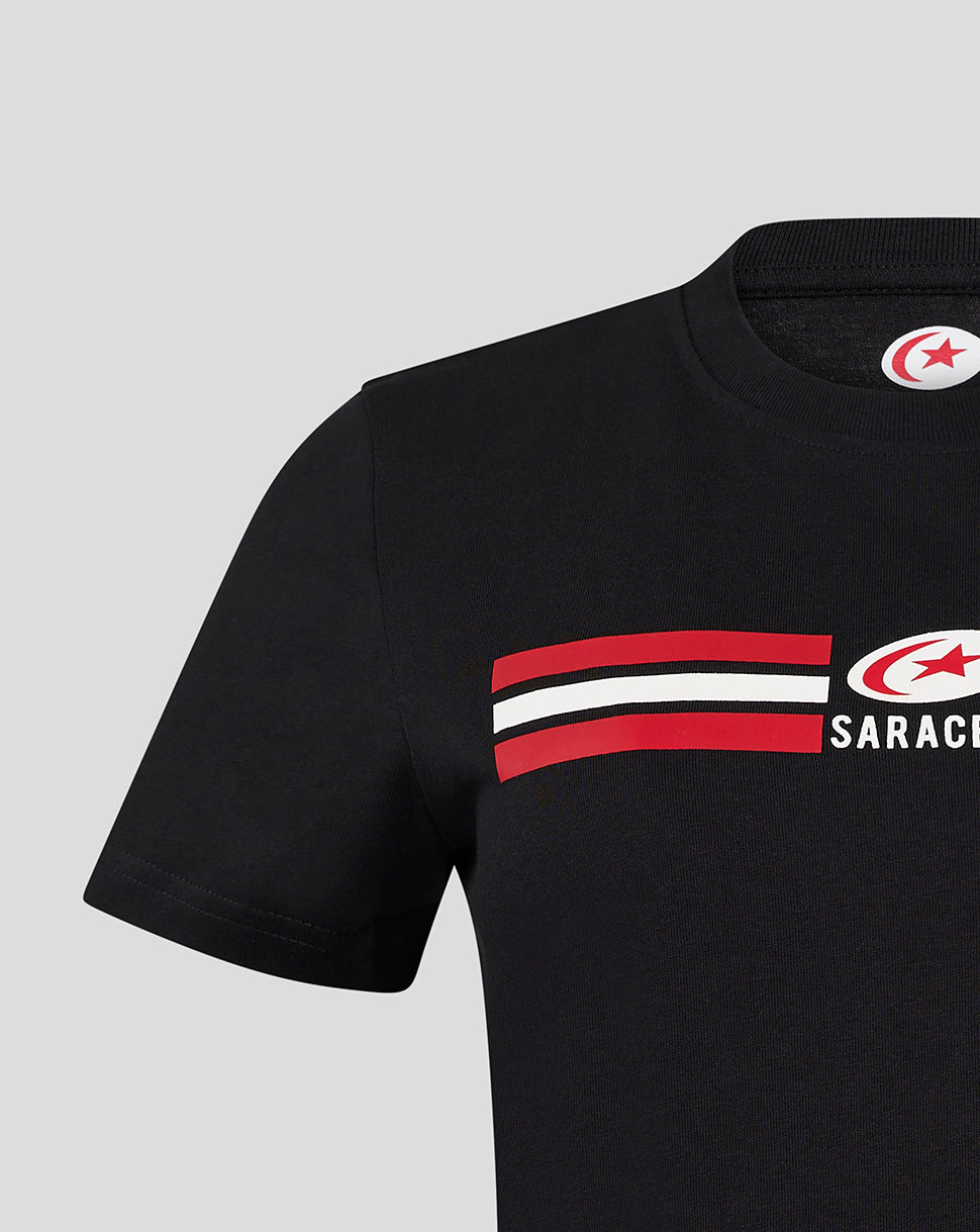Saracens Women's Classic Cotton Tee - Black - Black