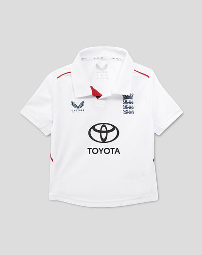 White sports jersey with Toyota logo on a gray background