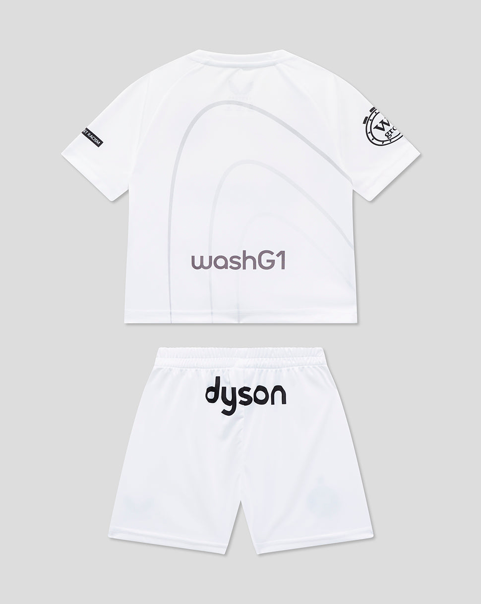 Bath Rugby Baby 25/26 Auswärts Trikotsatz - Weiss/Schwarz