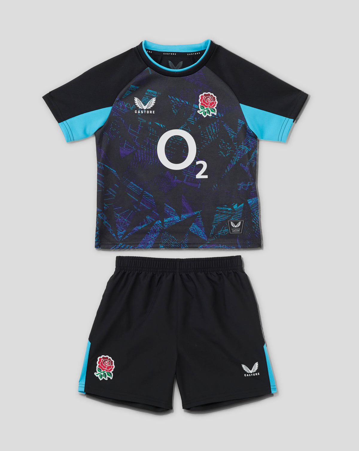 Infant’s England Rugby Short Sleeve Alternate Kit – Caviar - Caviar/Swim Cap
