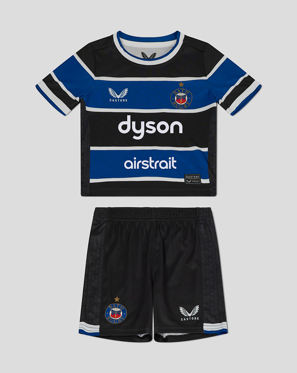 Bath Rugby Baby 24/25 Heim Trikotsatz - Surf The Web/Caviar